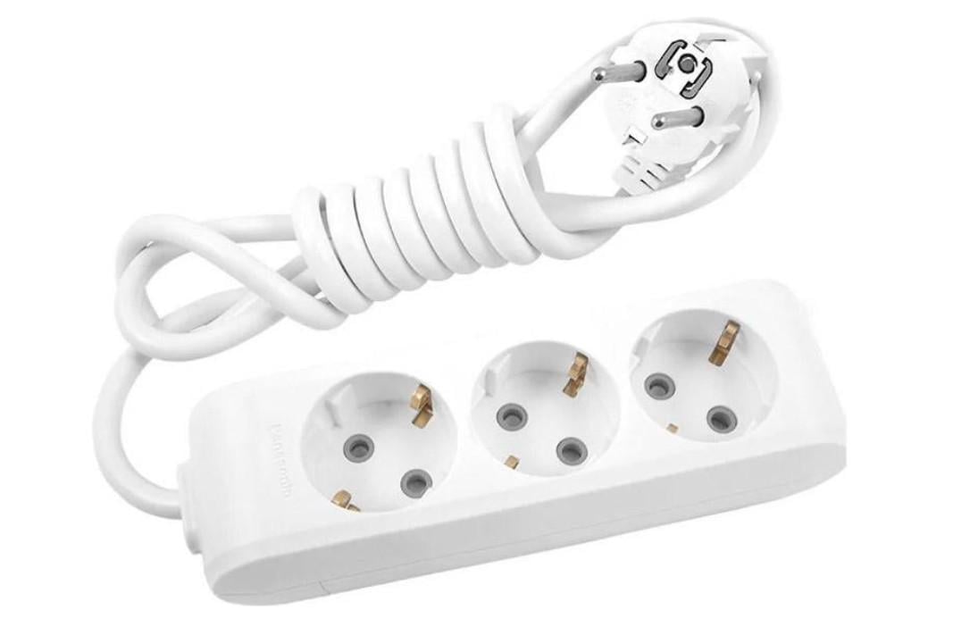 Подовжувач Panasonic WLTB04332GR-UA X-tendia із заземленням 3 гнізда 3 м з захистними шторками Сірий