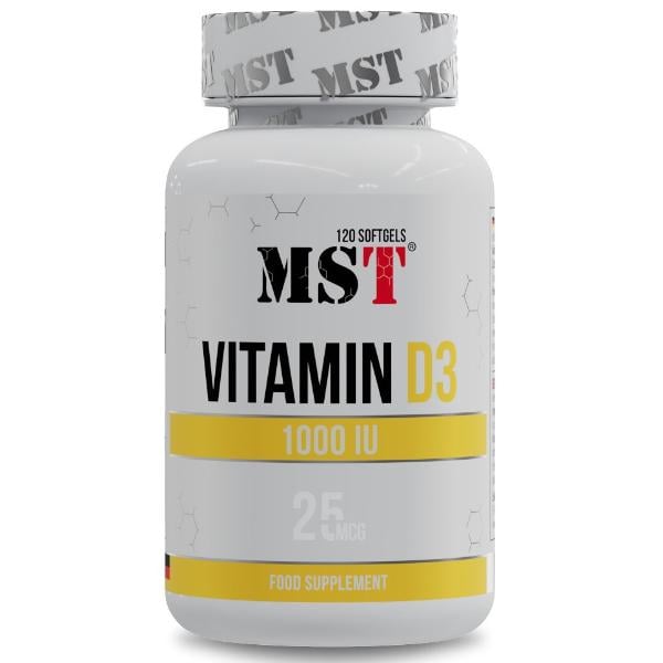 Витамин D для спорта MST Nutrition Vitamin D3 1000 IU 120 капс. (000023756)