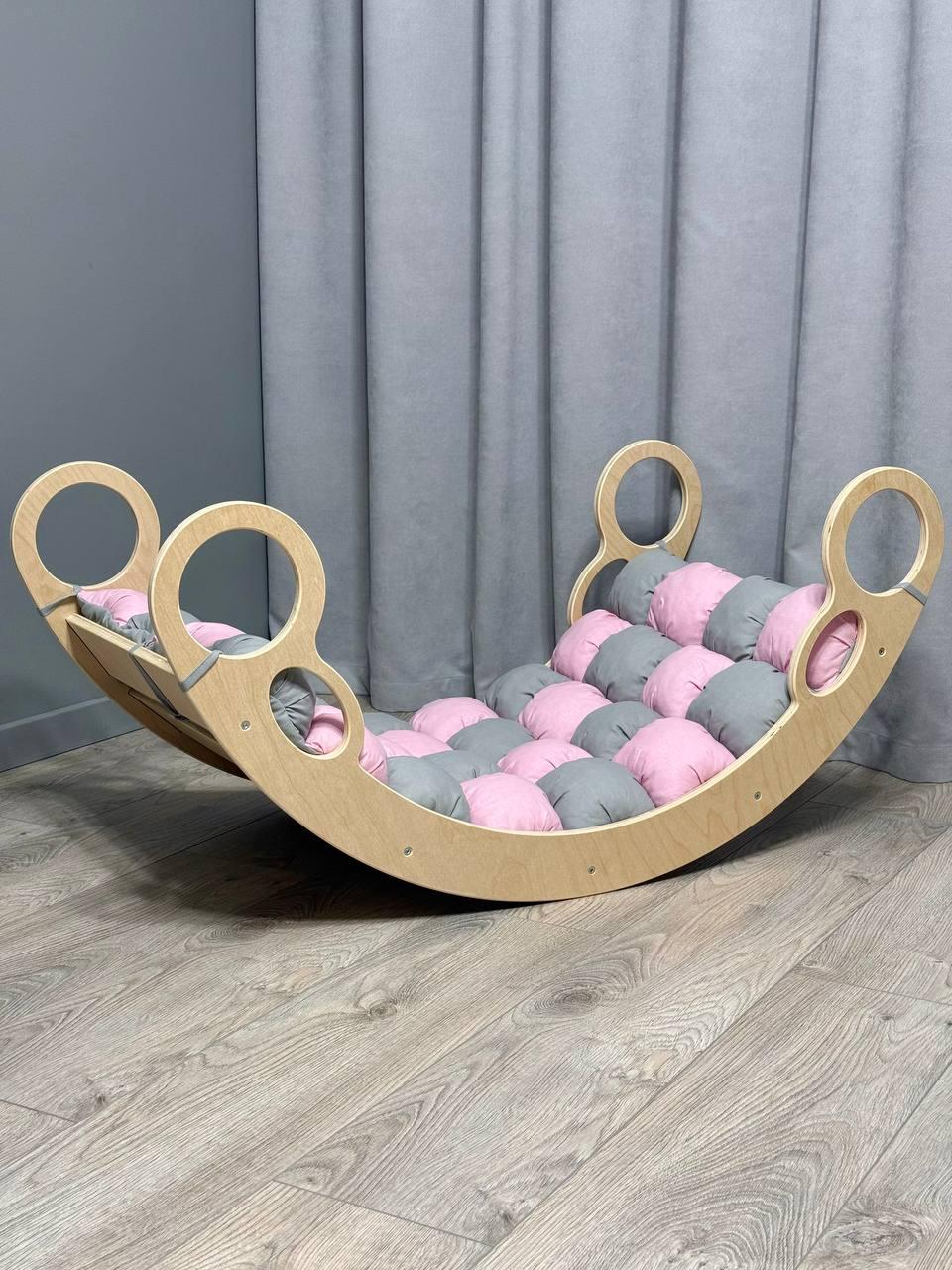 Детская кроватка качалка-балансир 30 с матрасиком бонбон (0030/Б)
