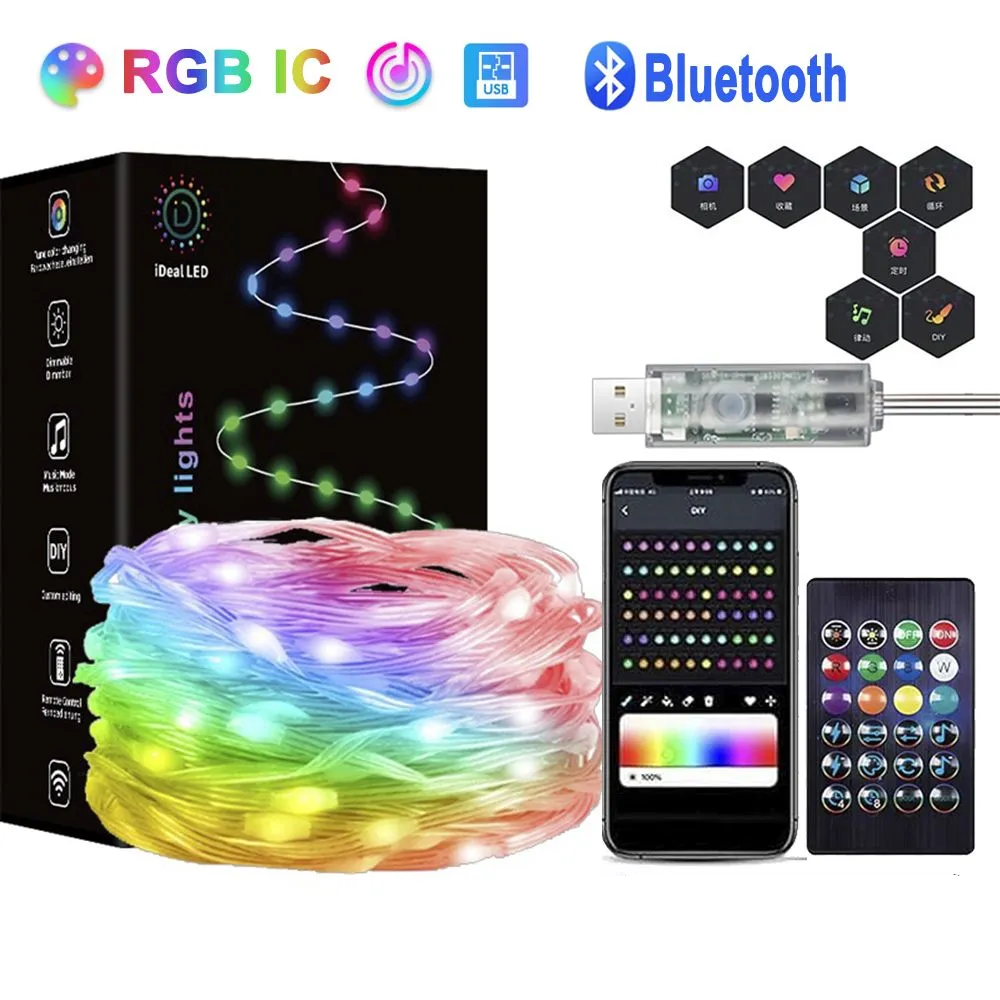 Гірлянда штора USB розумна з пультом-застосунком на телефон APP Bluetooth RGB 300LED 3x3 м (6004) - фото 8 Гірлянда штора USB розумна з пультом-застосунком на телефон APP Bluetooth RGB 300LED 3x3 м (6004) - фото 8