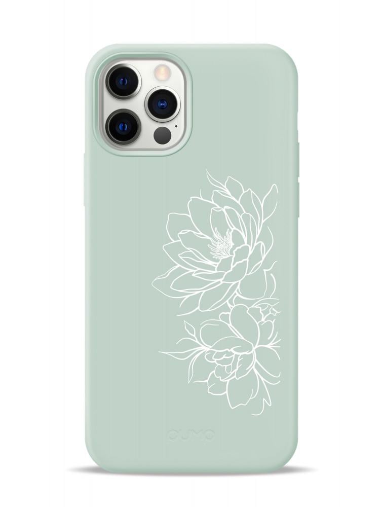 Чохол Pump Silicone Minimalistic Case для iPhone 12/12 Pro Floral З малюнком Зелений