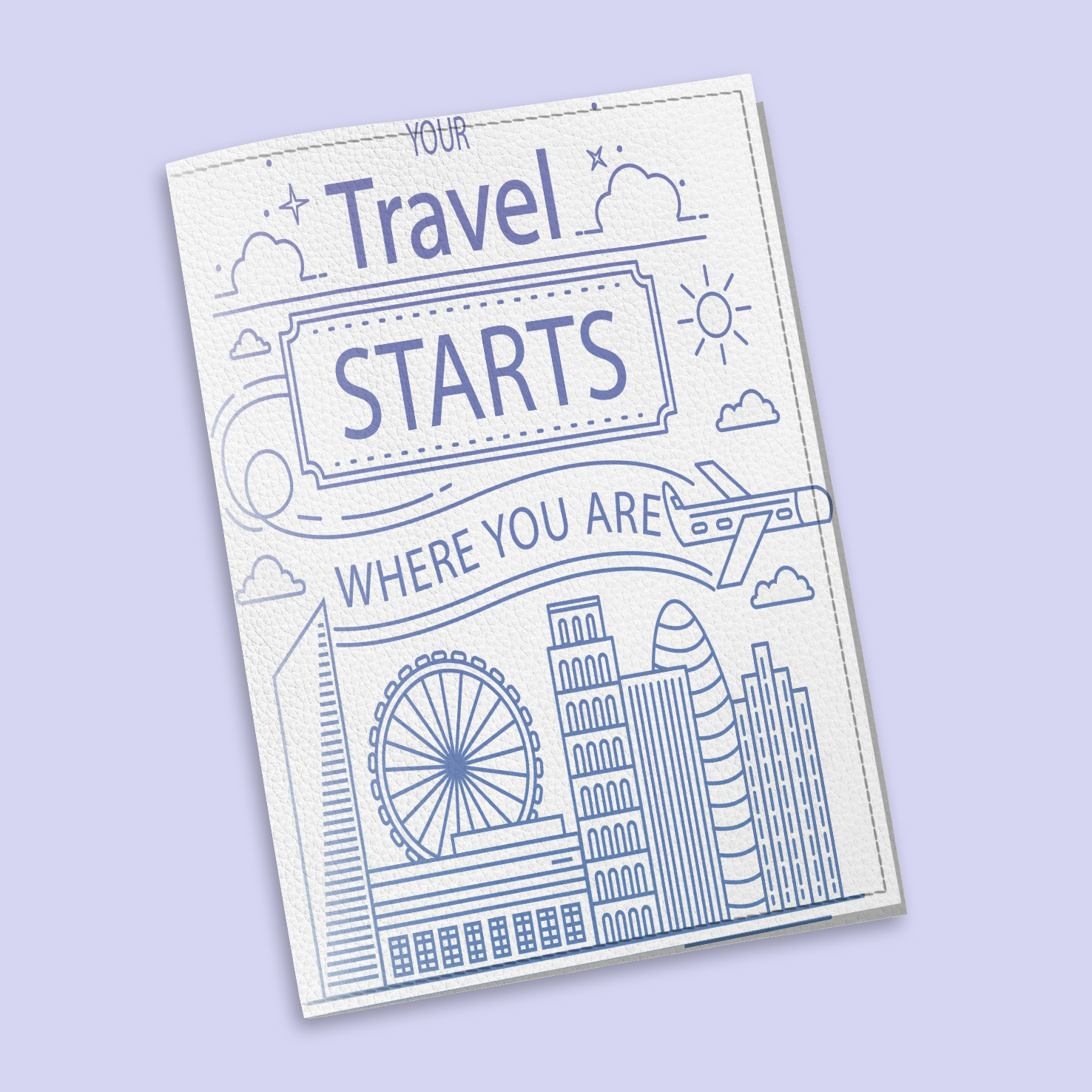 Обложка на паспорт The cover Travel starts 9,6x13,3 см (902013)
