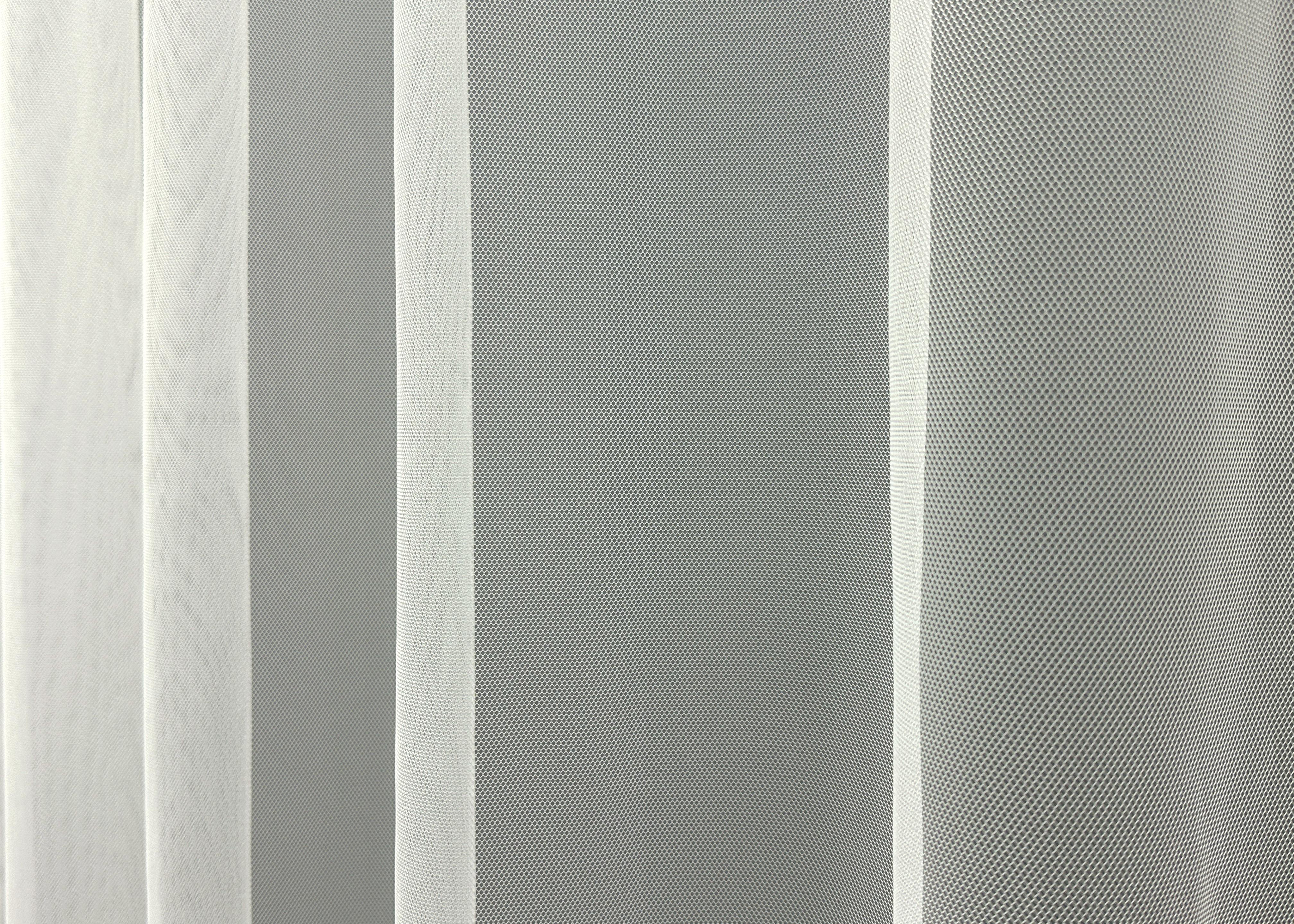 Тюль VR-Textil 1697т Грек-сетка с вышивкой и люрексом 300х270 см Молочный/Серый (42-0734) - фото 6