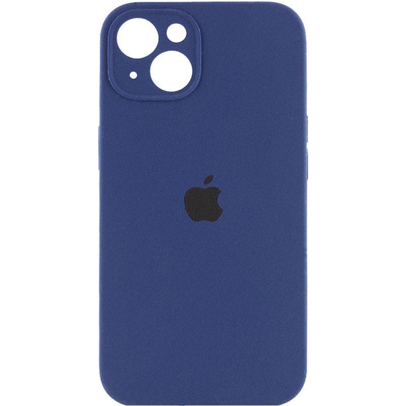 Противоударный чехол Silicone Case Full Camera Protective (AA) для Apple iPhone 13 (6.1") Синий / Deep navy