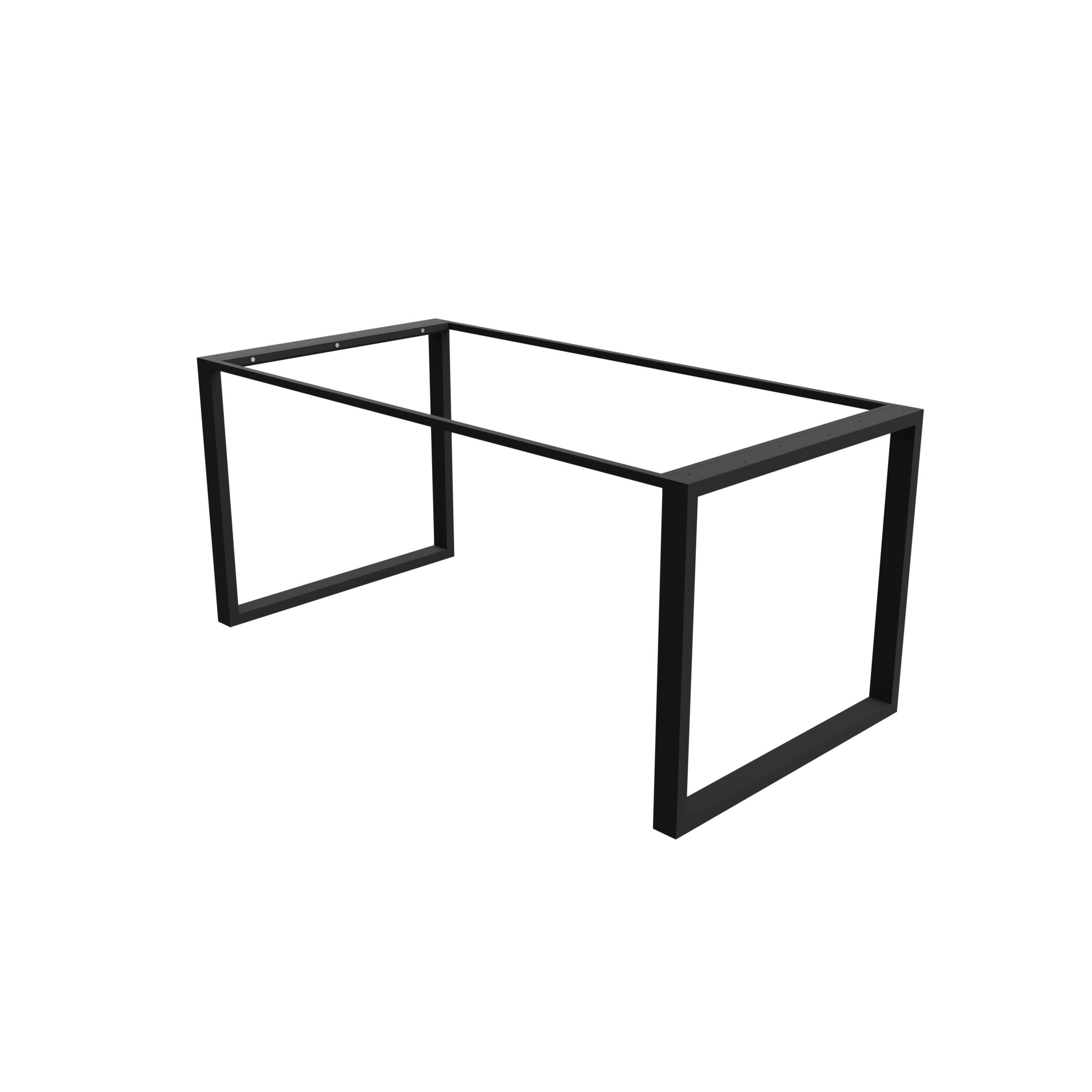 Каркас для стола металлический Lofty Квадрат Серия 31 ширина 1600х800 мм Черный