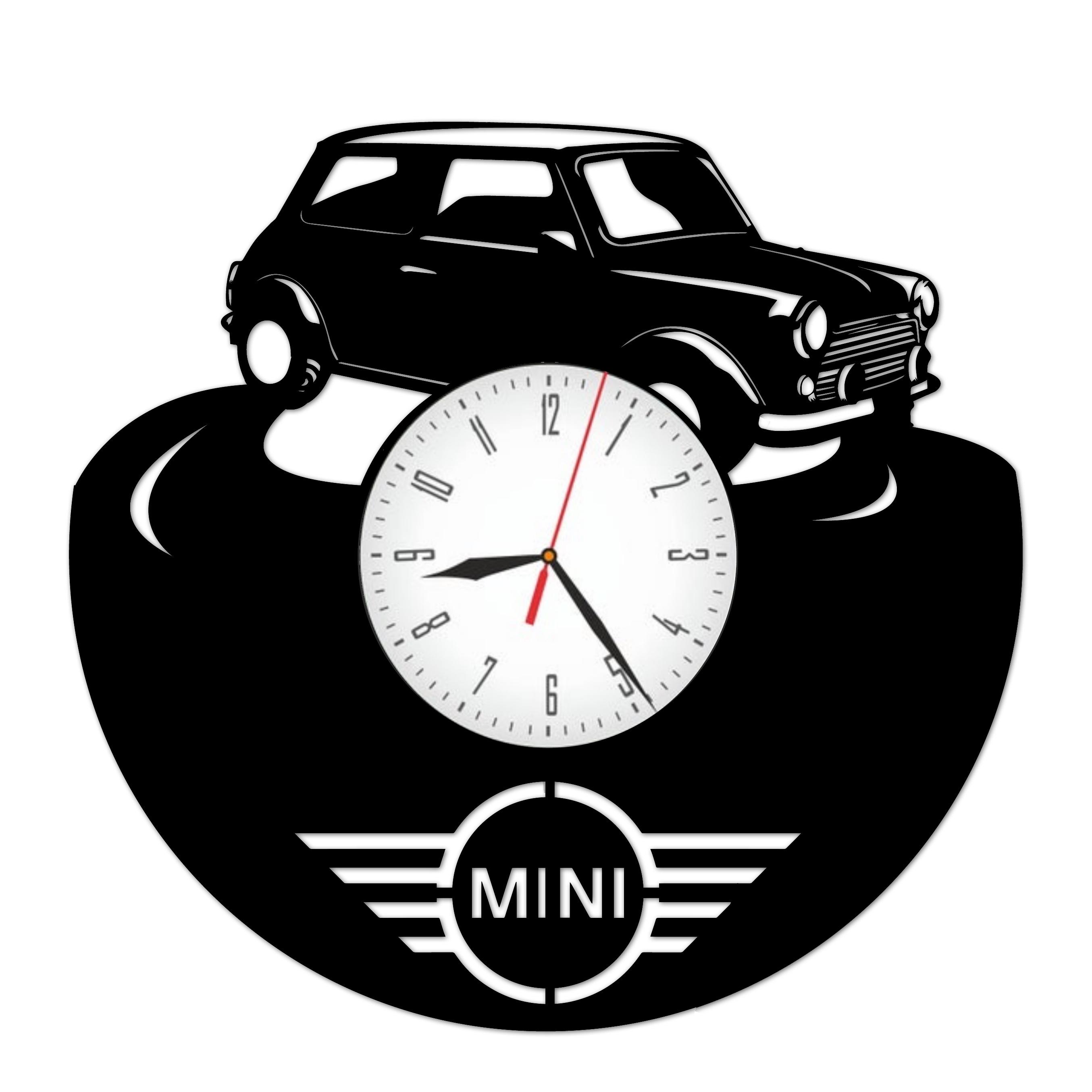 Часы настенные Mini Cooper 2203 из виниловой пластинки