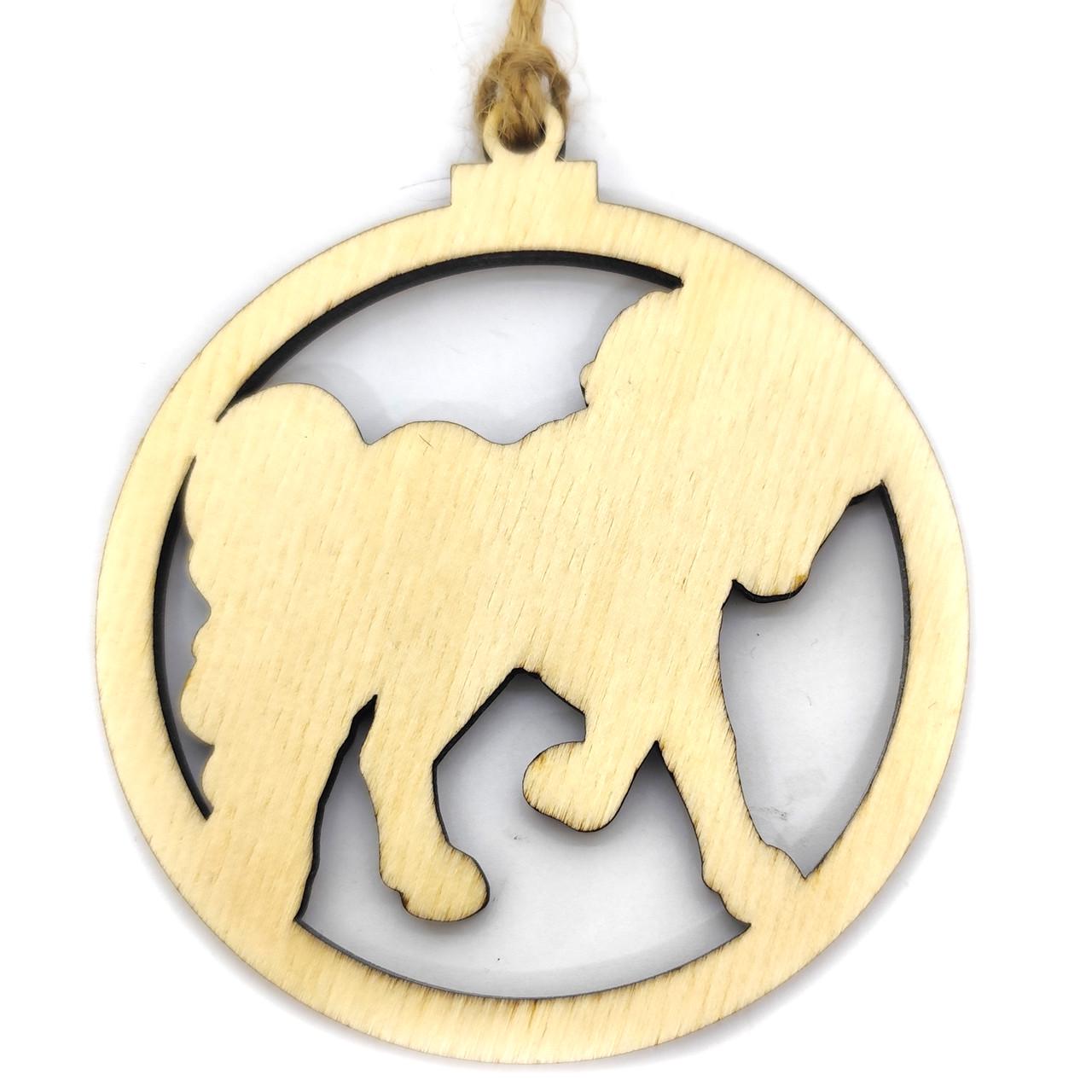 Игрушка новогодняя на елку Год Лошади 2026 деревянная 9х8 см Береза ​​(2795393378) - фото 3