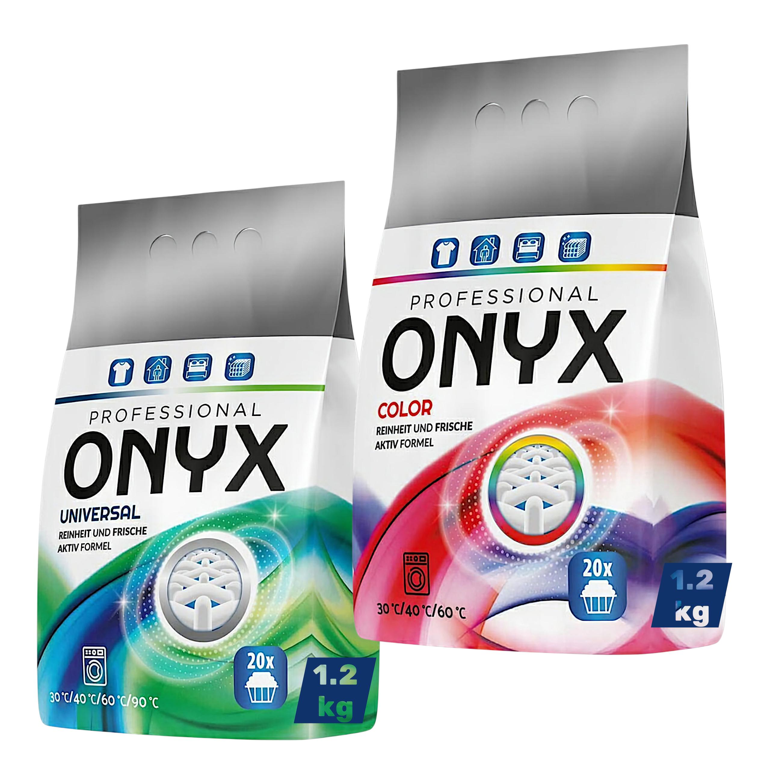 Набор стирального порошка универсального Onyx Professional Universal Color по 1,2,кг по 20 стирок 2 шт. (180137/20	)