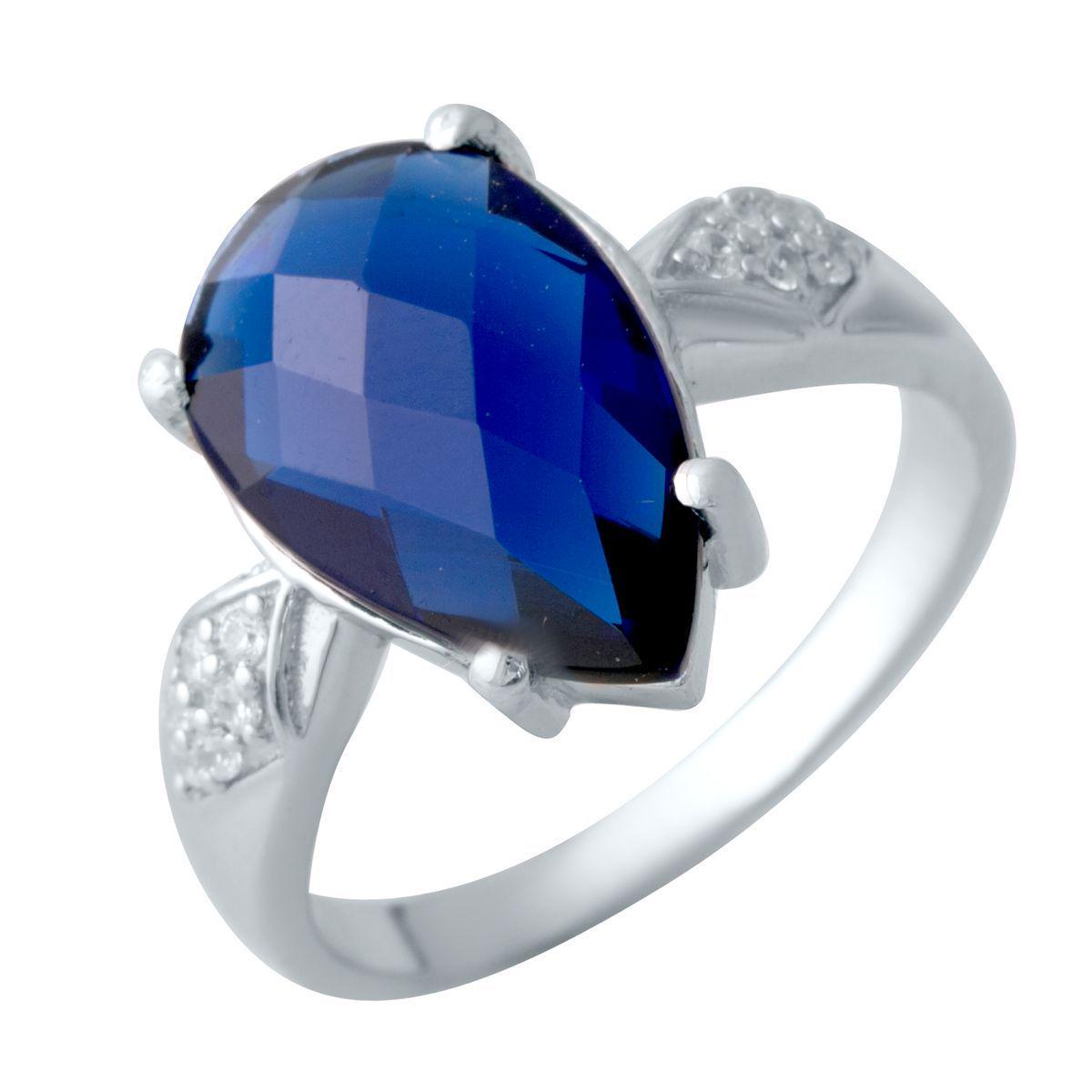 Кольцо серебряное с сапфиром нано 3,51 г р. 18 (2017912)