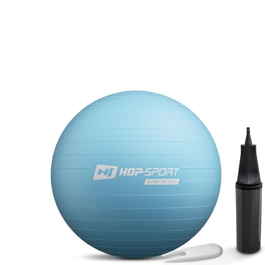 Фітбол з насосом Hop-Sport 45 см Блакитний (5312)