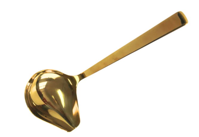 Половник із нержавіючої сталі 23 см Золотий - фото 2