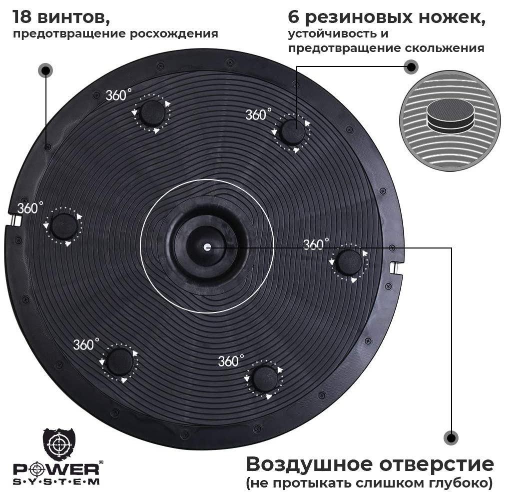 Платформа балансировочная Power System Balance Trainer Zone PS-4200 Black - фото 4