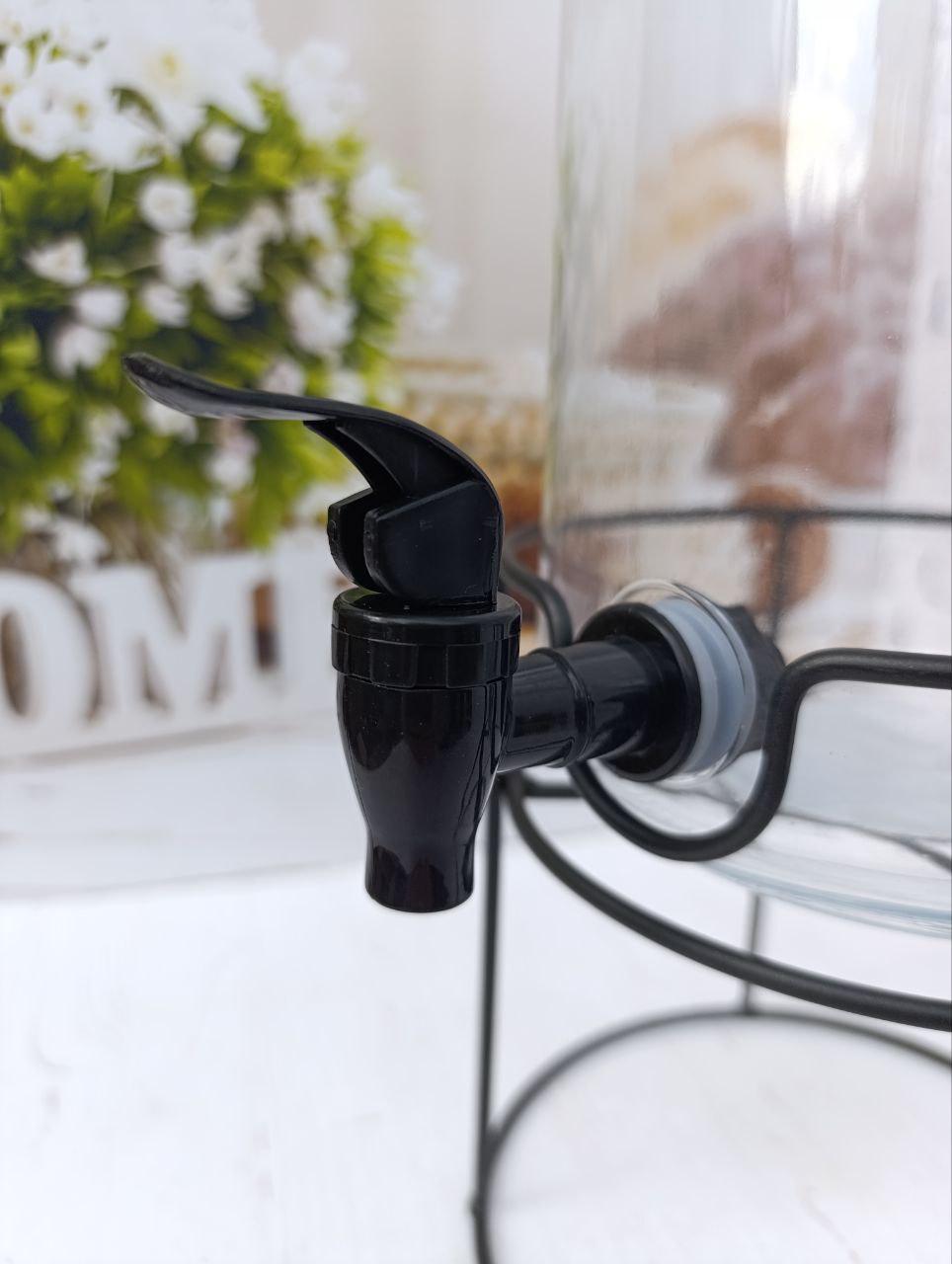 Лимонадник SNT 9036-1 стеклянный на металлической подставке 4 л Прозрачный (9036-1) - фото 4 Лимонадник SNT 9036-1 стеклянный на металлической подставке 4 л Прозрачный (9036-1) - фото 4