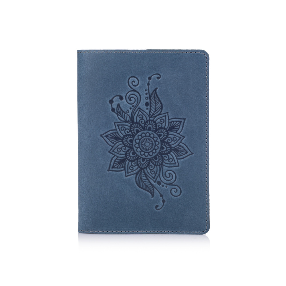 Обложка для паспорта с отделением карт коллекция Mehendi Classic Голубой (PC-02-S18-4417-T006)