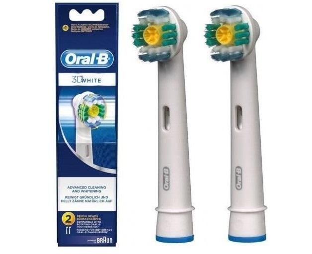 Насадки для електричної зубної щітки Braun Oral-B 3D 2 шт. White