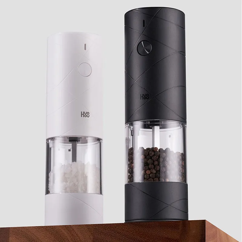 Млин для солі та перцю електричний HuoHou Electric Grinder Set HU0293 Black/White (2768754907) - фото 2 Млин для солі та перцю електричний HuoHou Electric Grinder Set HU0293 Black/White (2768754907) - фото 2