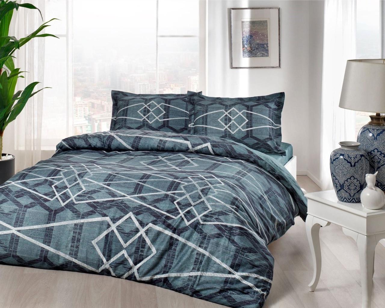 Постельное белье TAC Nova yesil v05 евро Зеленый (svt-2000022297189)