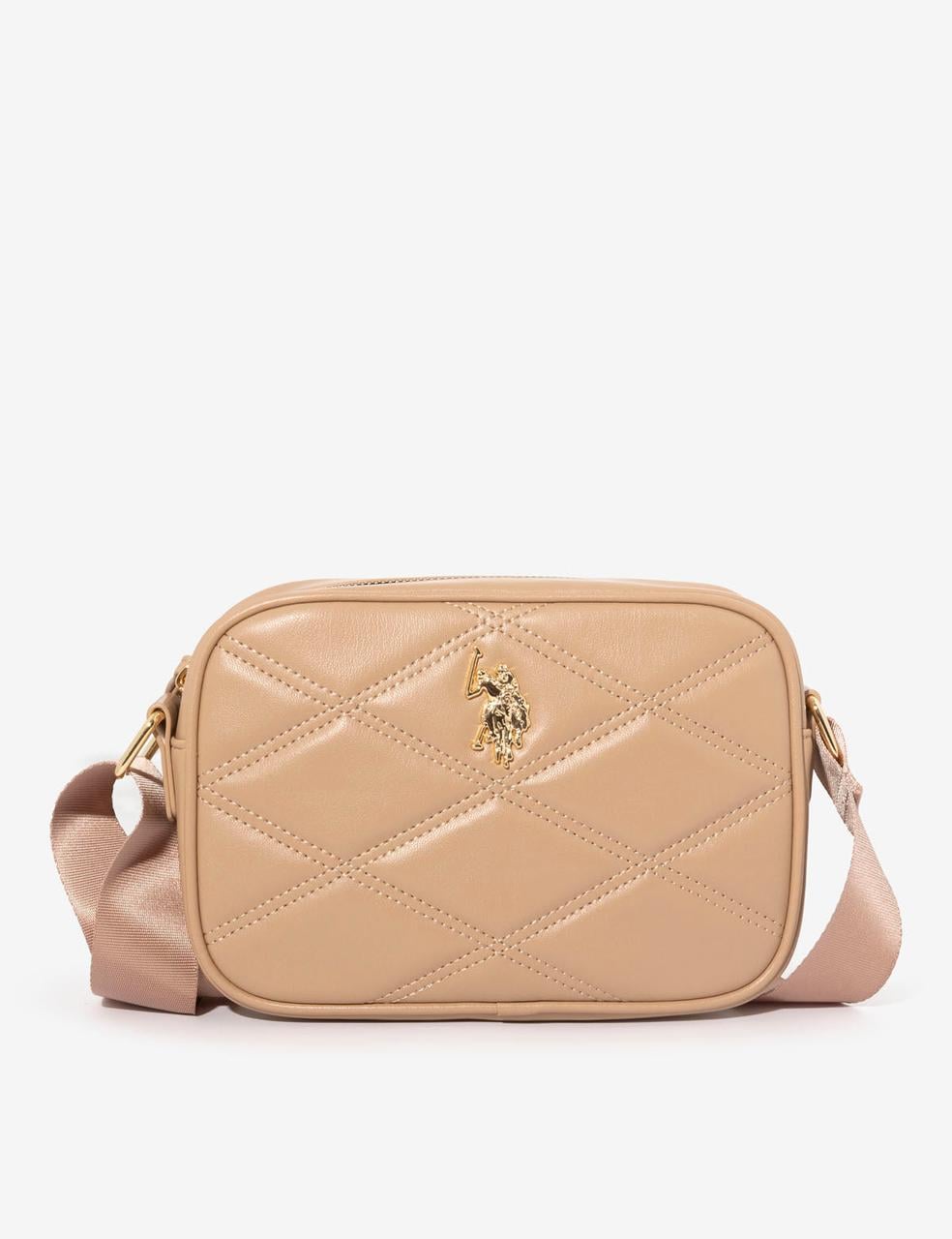 Жіноча сумка крос-боді U.S. Polo ASSN QUILTED CROSSBODY Sand (786662096093)