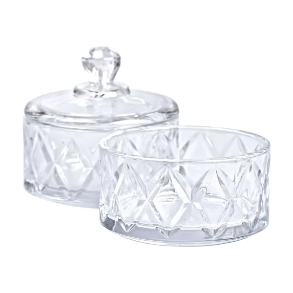 Цукерниця дворівнева зі скляною кришкою під кришталь Прозорий (HP-YH-79) - фото 4 Цукерниця дворівнева зі скляною кришкою під кришталь Прозорий (HP-YH-79) - фото 4