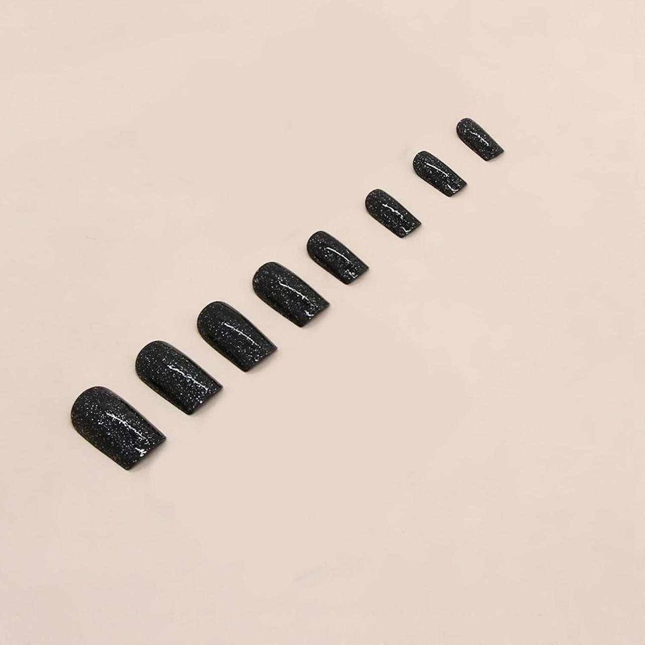 Накладные короткие ногти квадратной формы с клеевыми пластинами 24 шт. Блестящий Черный (2789190675) - фото 7 Накладные короткие ногти квадратной формы с клеевыми пластинами 24 шт. Блестящий Черный (2789190675) - фото 7