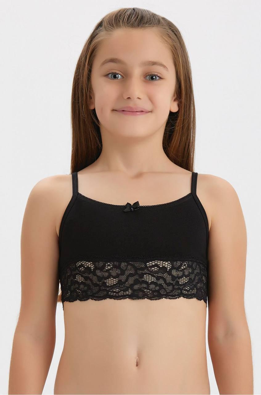 Набор кружевных топов для девочки BAYKAR р. 5 146-152 см 9-10 лет 3 шт. Черный (4940-02)
