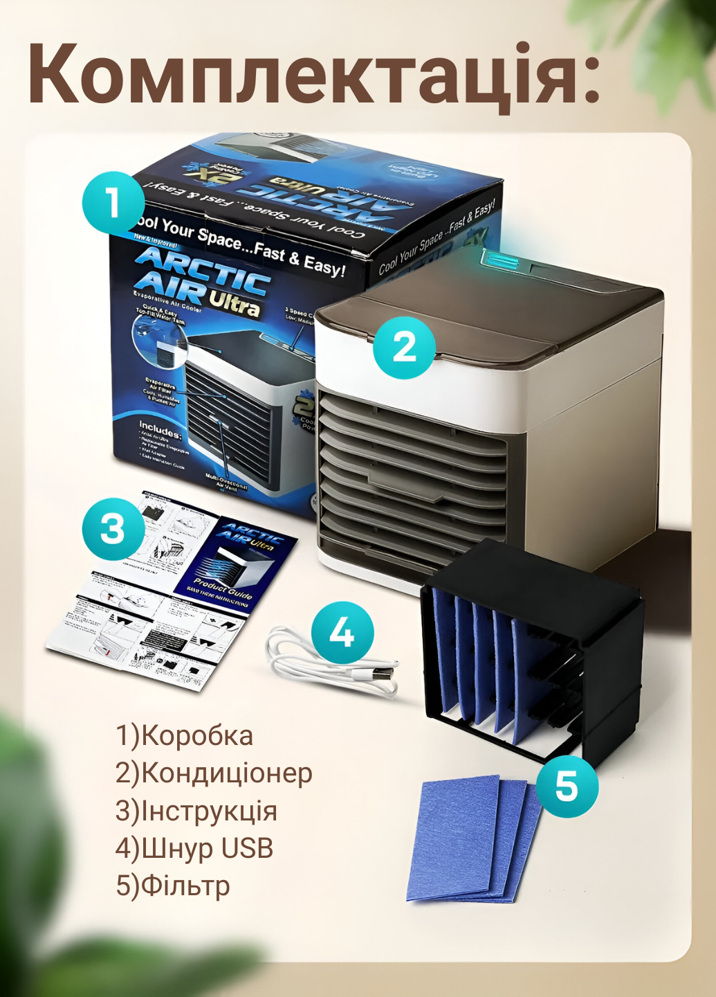 Кондиціонер-вентилятор із фільтром для повітря 600 мл (401010) - фото 8