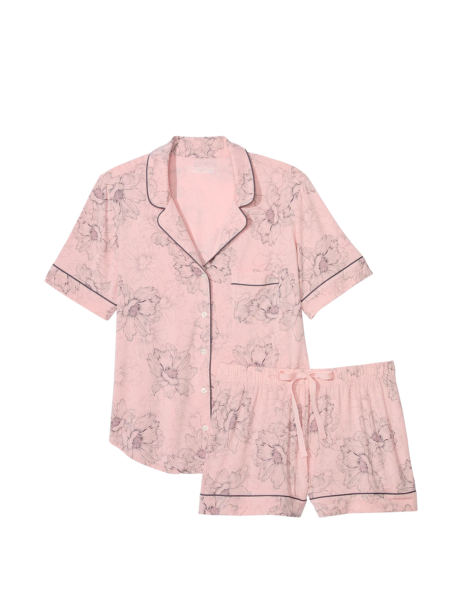 Піжама жіноча Victoria's Secret Modal Short Pajama Set модал XS Рожевий (18251221) - фото 3