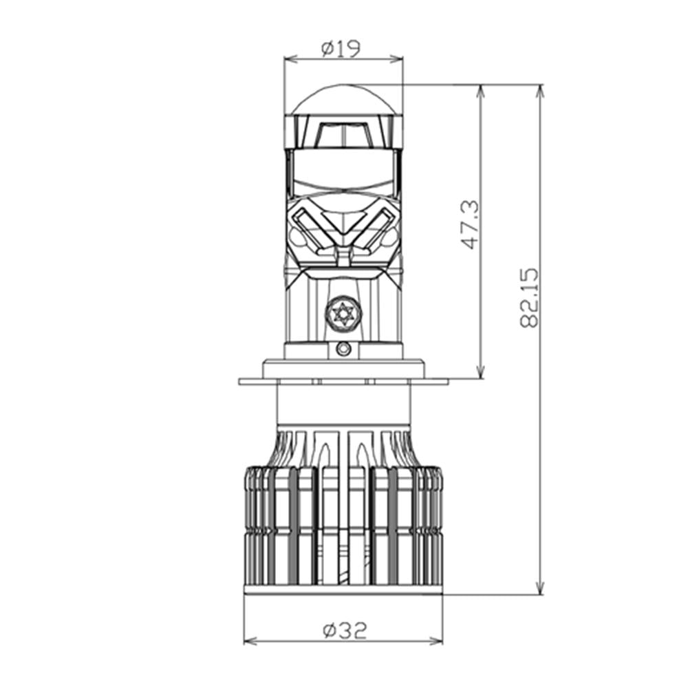 Лампы светодиодные линзированные Decker Led GL-01 6000K H7 9-32 V 2 шт. (НФ-00003158-1) - фото 4