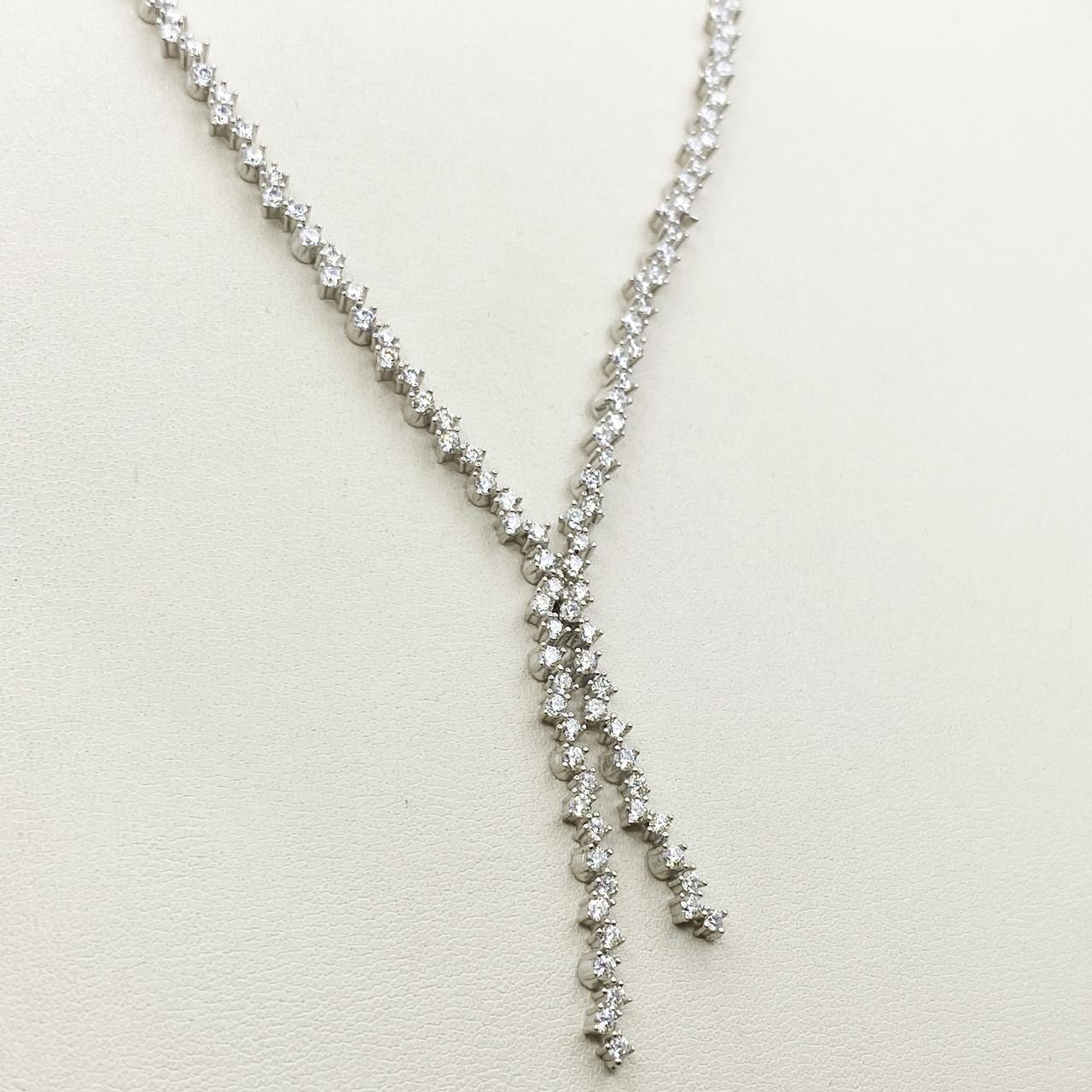 Колье серебряное с кубическим цирконием 45 см см 13,98 г