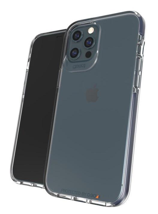 Противоударный прозрачный чехол Gear4 Piccadilly D3O для Iphone 12 Pro Max (6.7") Blue + Transparent