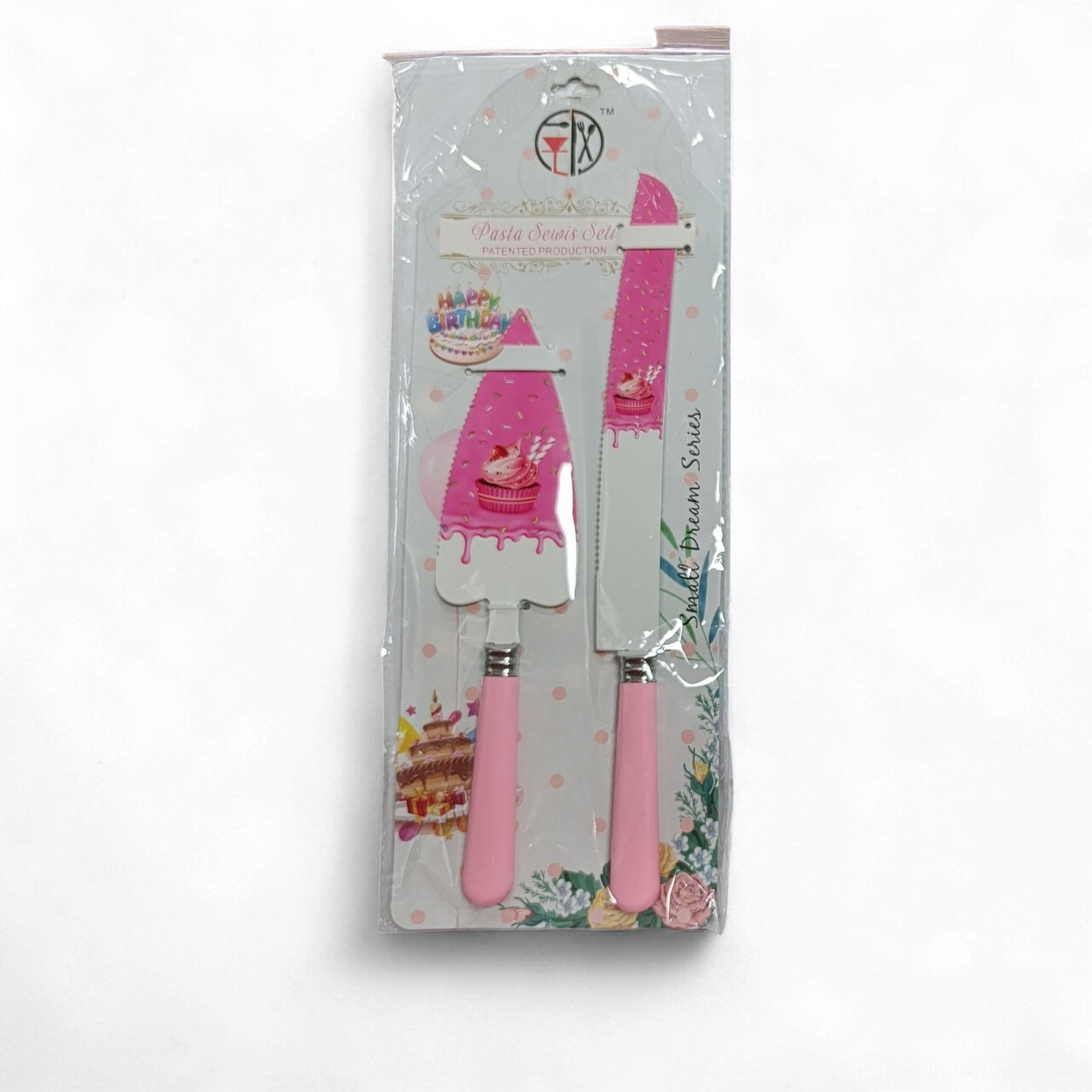 Набір для торта Gangyawei G282 Happy Birthday ніж і лопатка для подачі десертів (G282)