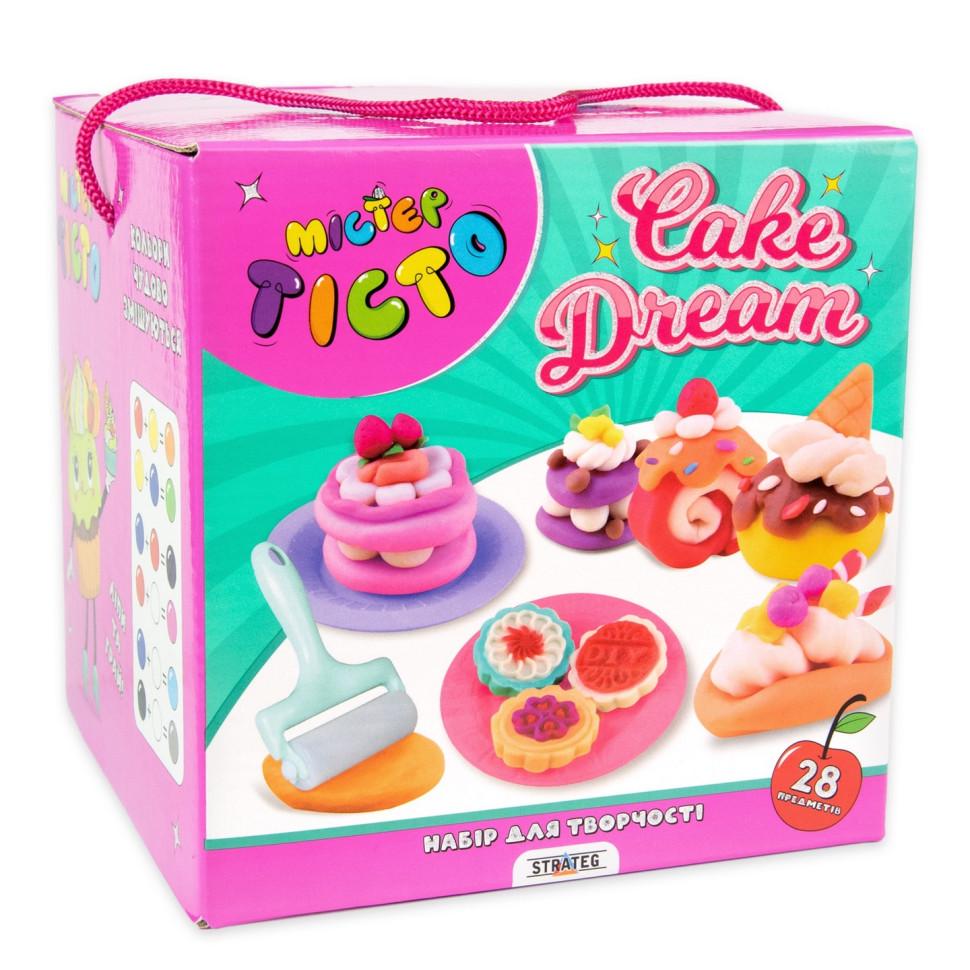 Творчість Strateg Містер Тісто Cake Dream 25 пр. від 3 років 15х15х15 см Різнокольоровий (PZ-340-P-214)