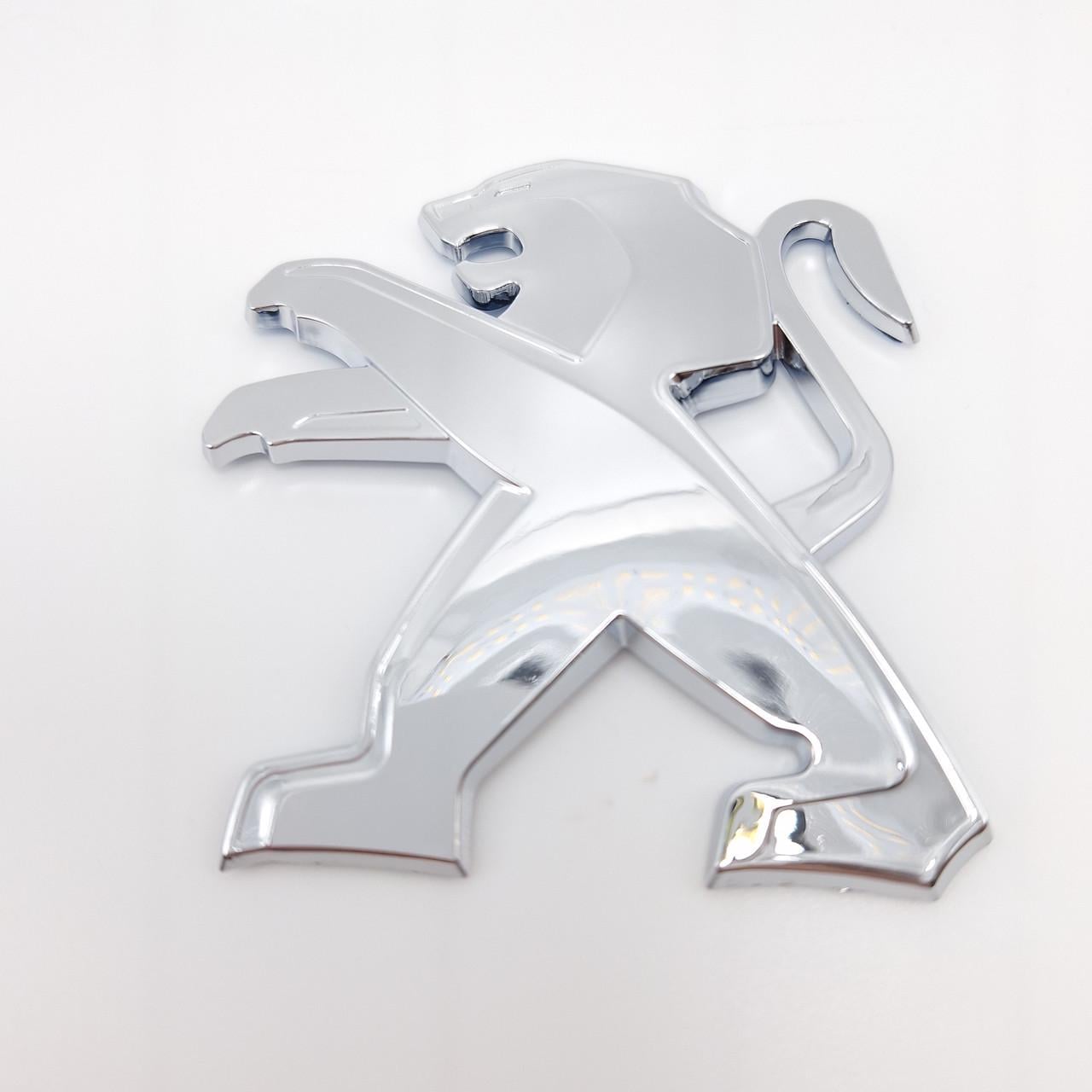 Эмблема Peugeot 83х80 мм Хром глянцевый (2137439182)