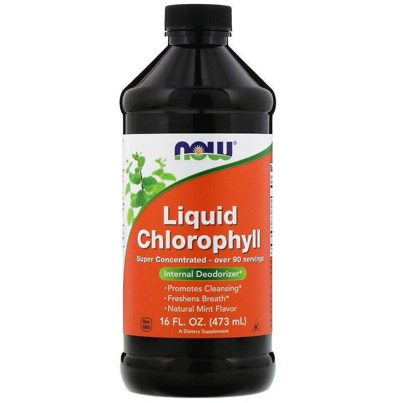 Рідкий хлорофіл NOW Foods Liquid Chlorophyll концентрований з ароматом м'яти 473 мл (930687709)