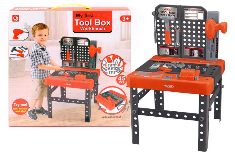 Игровой набор инструментов A-Toys домашняя мастерская 38,5х39,5х67,5см Черно-красный (1528B)