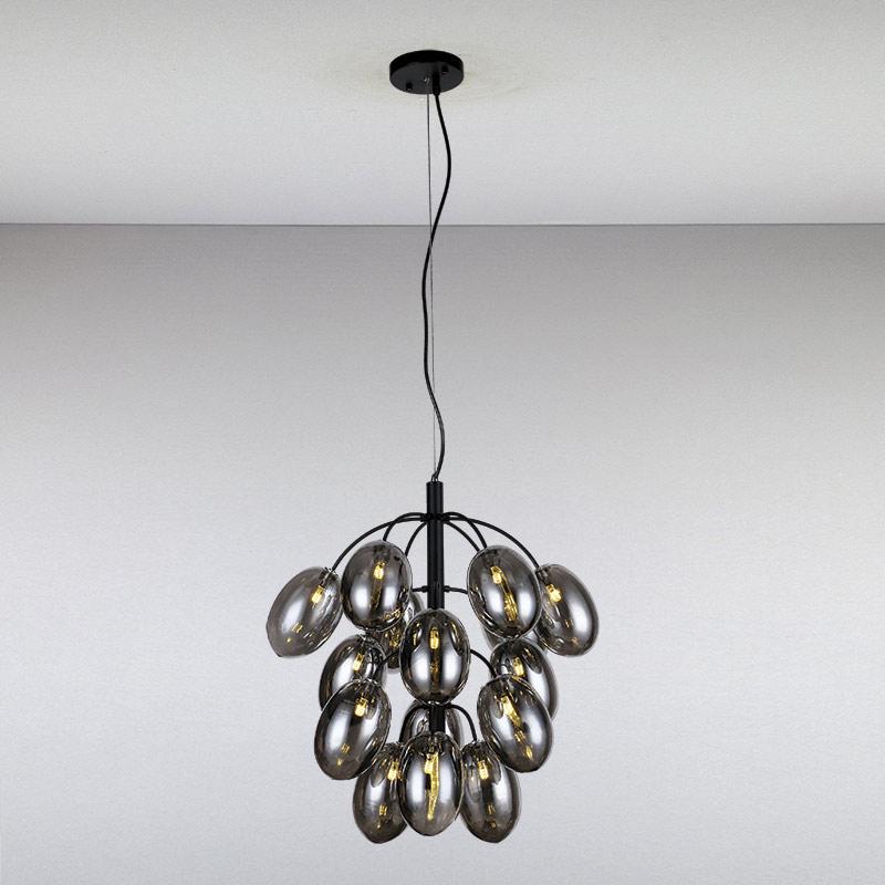 Люстра подвесная Light House LS-13156-15 BK+BK галогеновая на пятнадцать ламп Черный