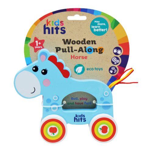 Игрушка-каталка деревянная Wooden Pull-Along Лошадка Kids hits (217760)