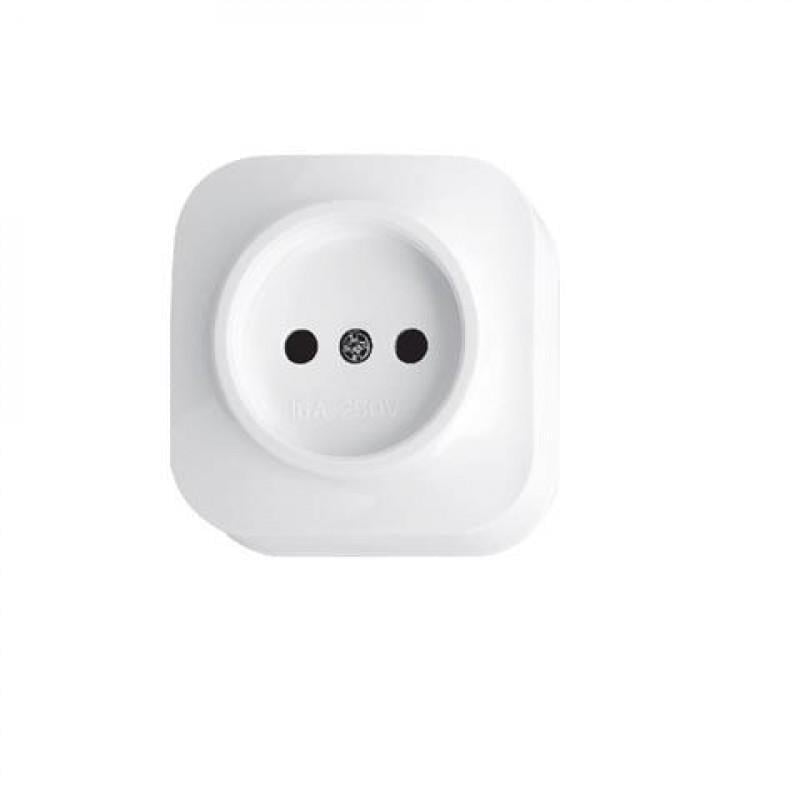 Розетка одинарная HOROZ ELECTRIC 112-003-0001-010 Eva пластик без заземления IP20 220V Белый (29176854)