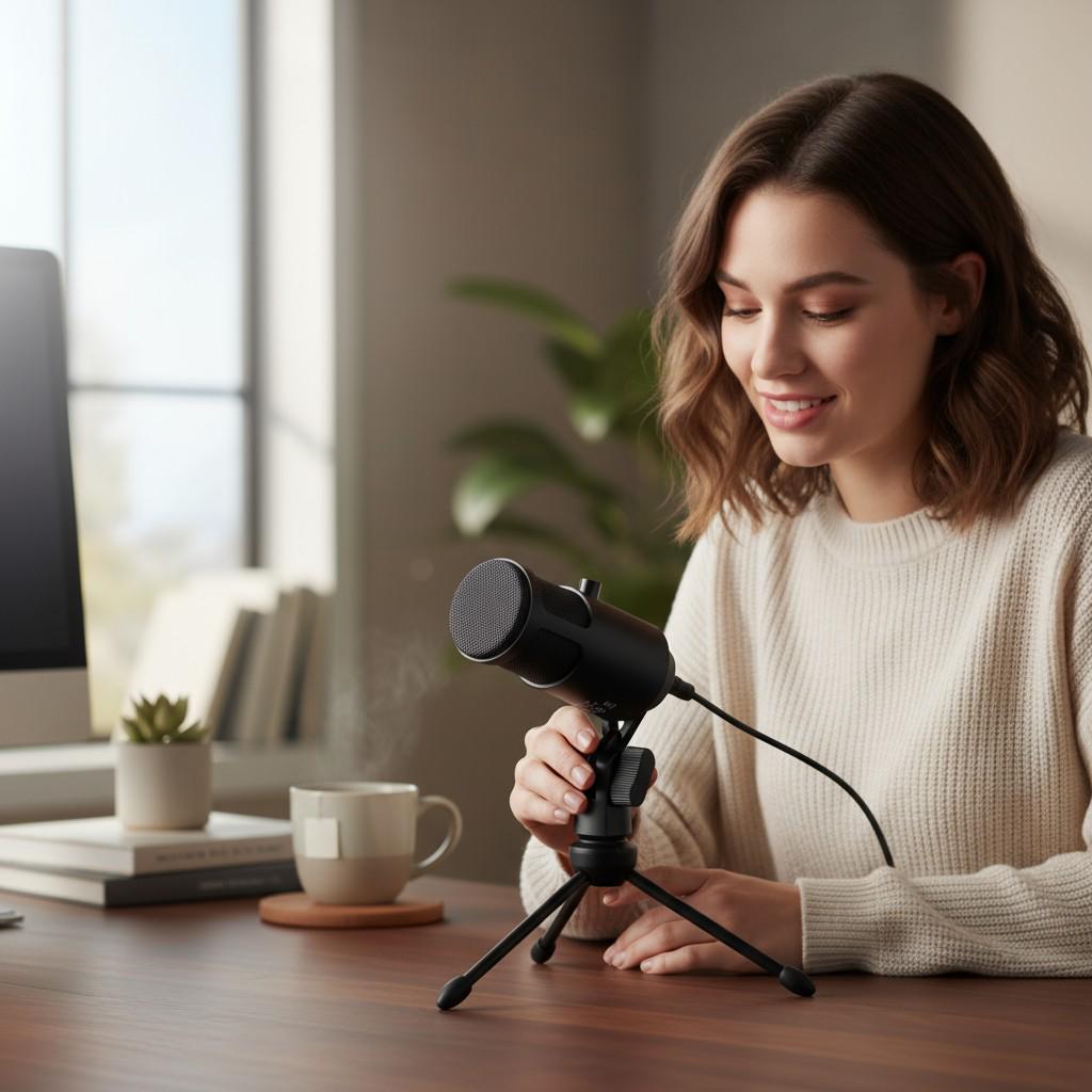 Мікрофон для ПК конденсаторний/електретний зі штативом 2Е MPC020 Streaming KIT USB-кабель 1 м Чорний (2E-MPC020) - фото 3