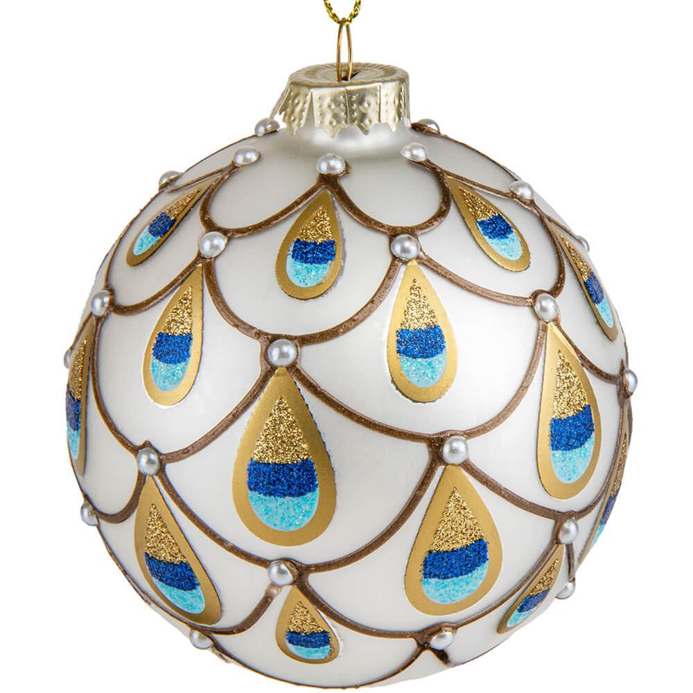 Елочный набор шаров Павлин 8 см 6 шт. (6017-087)