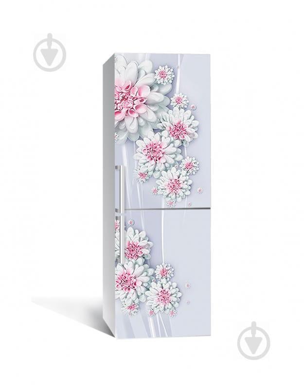 Наклейка на холодильник Zatarga "Розовые Георгины" 650х2000 мм Наклейка на холодильник Zatarga "Розовые Георгины" 650х2000 мм