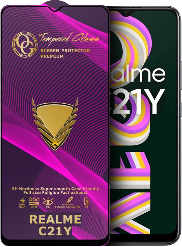 Стекло защитное GoldenArmor Realme C21Y Full Glue (32308)