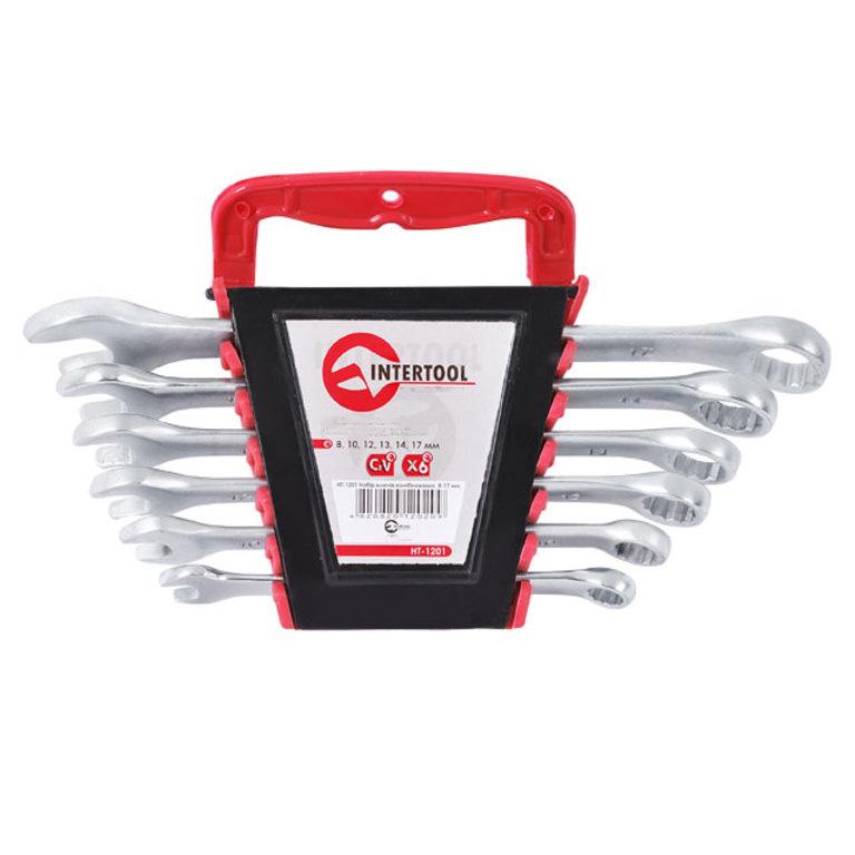 Набор ключей Intertool Cr-V комбинированных 8-17 мм 6 ед. (000026374)