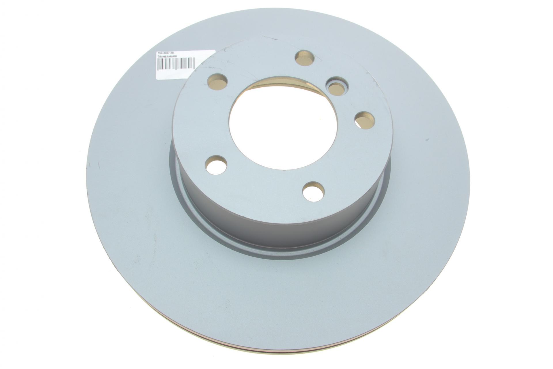 Диск тормозной передний ZIMMERMANN BMW 1F20/F21 11-/3 E90/E91/E92 07-11 B37/N13/N47/N55 312x24 мм (150.3467.20 ZIMMERMANN)
