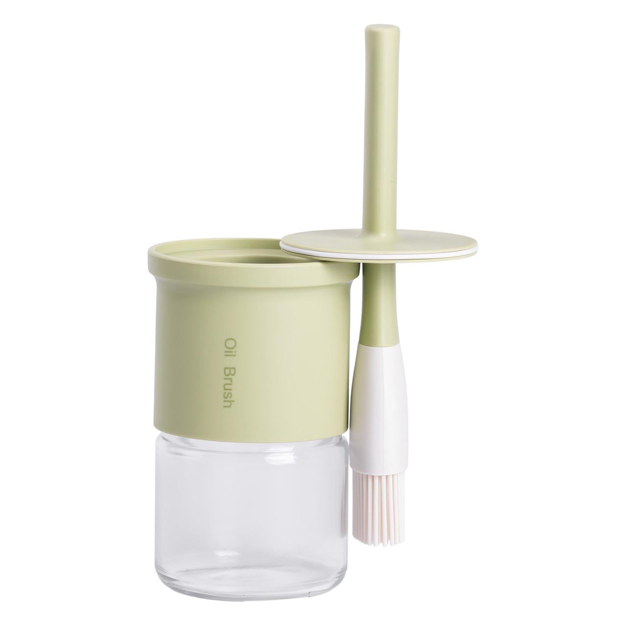 Банка для оливкового/подсолнечного масла с кисточкой 300 мл Зеленый (HP-34-11GR)