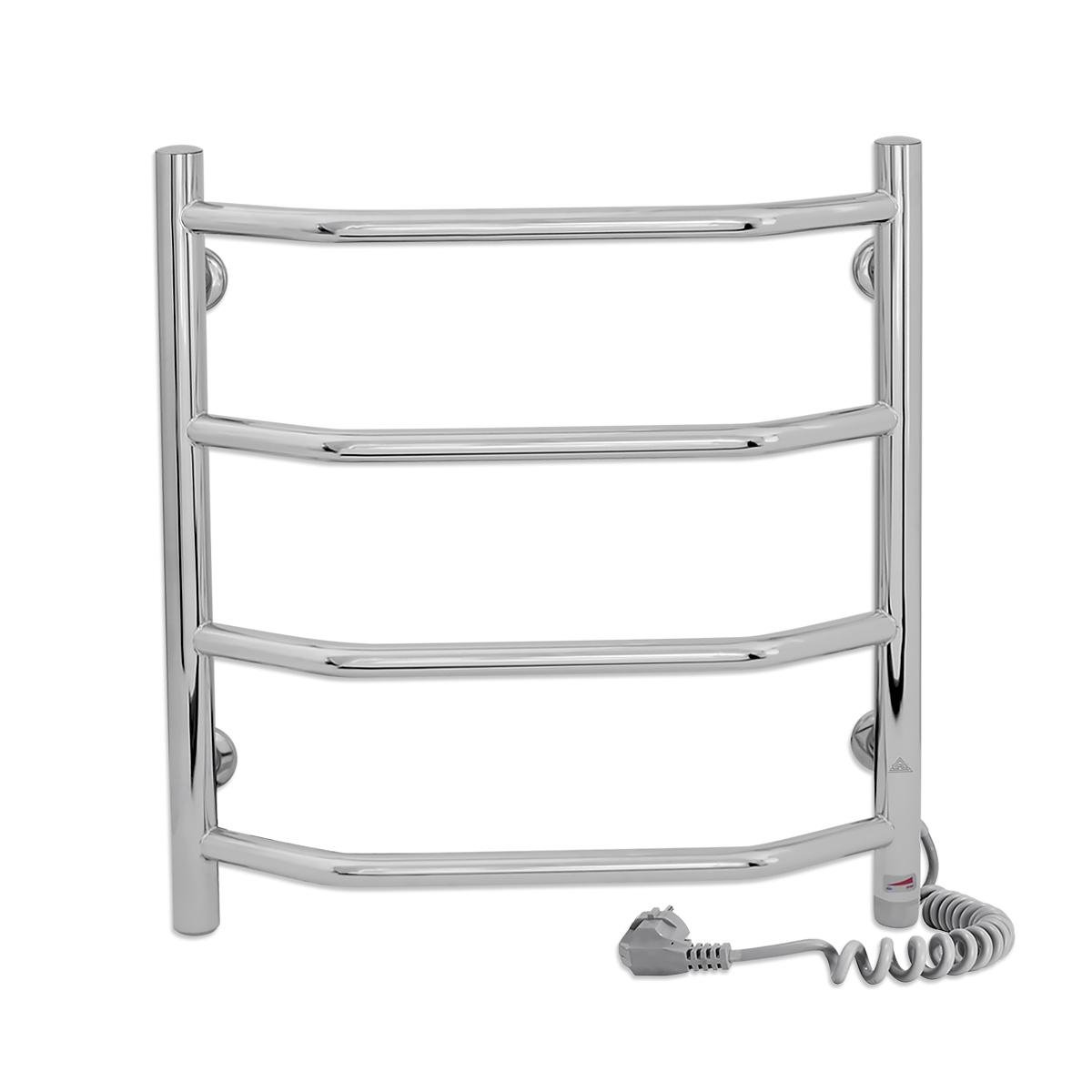 Полотенцесушитель электрический для ванной Laris Виктория П4 из нержавеющей стали с сенсорным управлением 450х500 мм Е Хром (147-127-73207819)