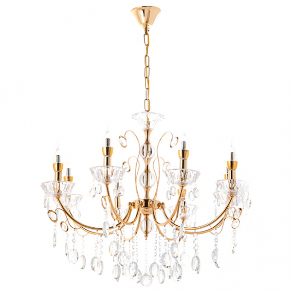 Люстра Flora на 8 свечей с хрустальными кристаллами (ZZ8837/8)