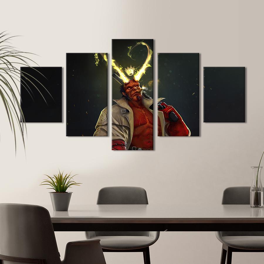 Картина на холсте Хеллбой: Герой из пекла 187x94 см (1486-52)