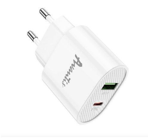 Зарядний пристрій мережевий Avantis A865PD QC3.0 PD20W Білий (1858272832)