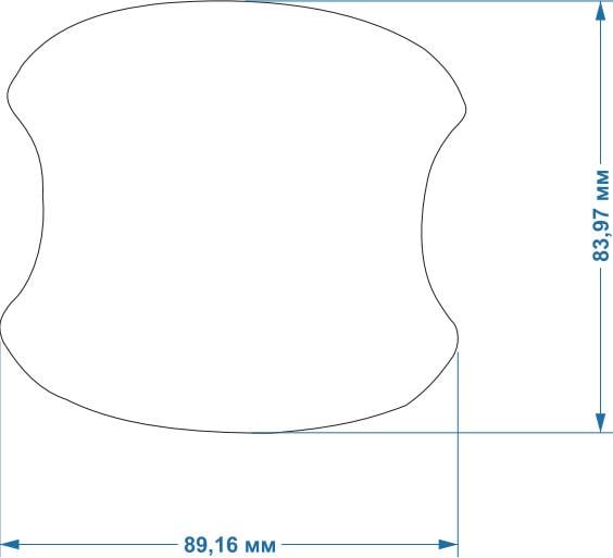 Набір наклейок захисник поліуретанових під ручки автомобіля Global PPF Gloss 4 шт. Прозорий (1019) - фото 2